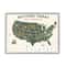 Stupell Industries National Parks Map with Numbered Key United States Framed Wall Art
